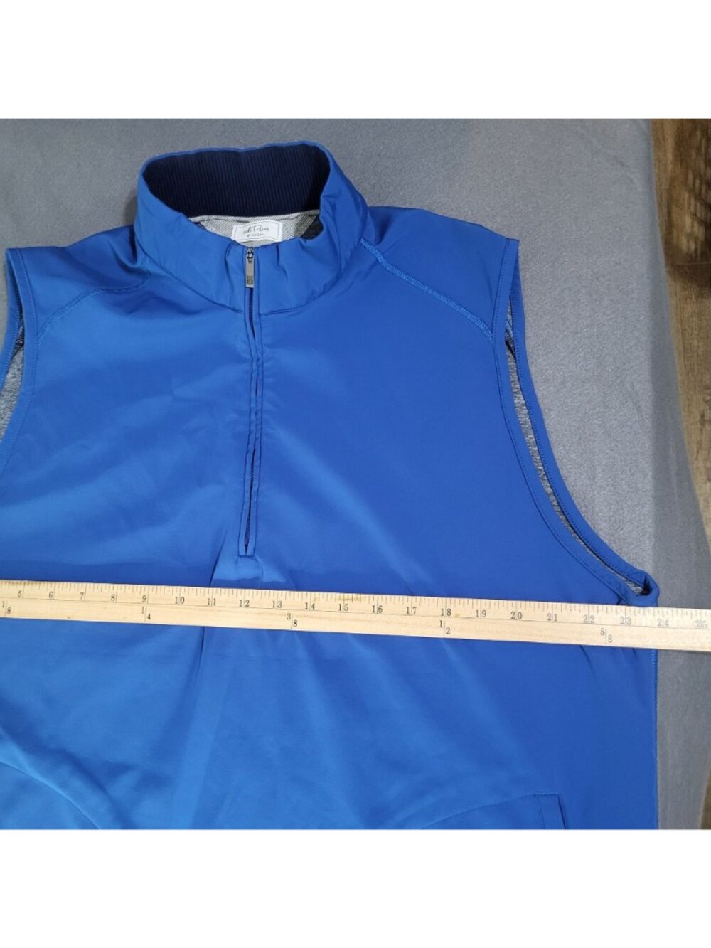 adiPure adidas Men's LG Blue 1/4 Zip Pullover Vest Golf Athleisure Windbreaker - Picture 4 of 8